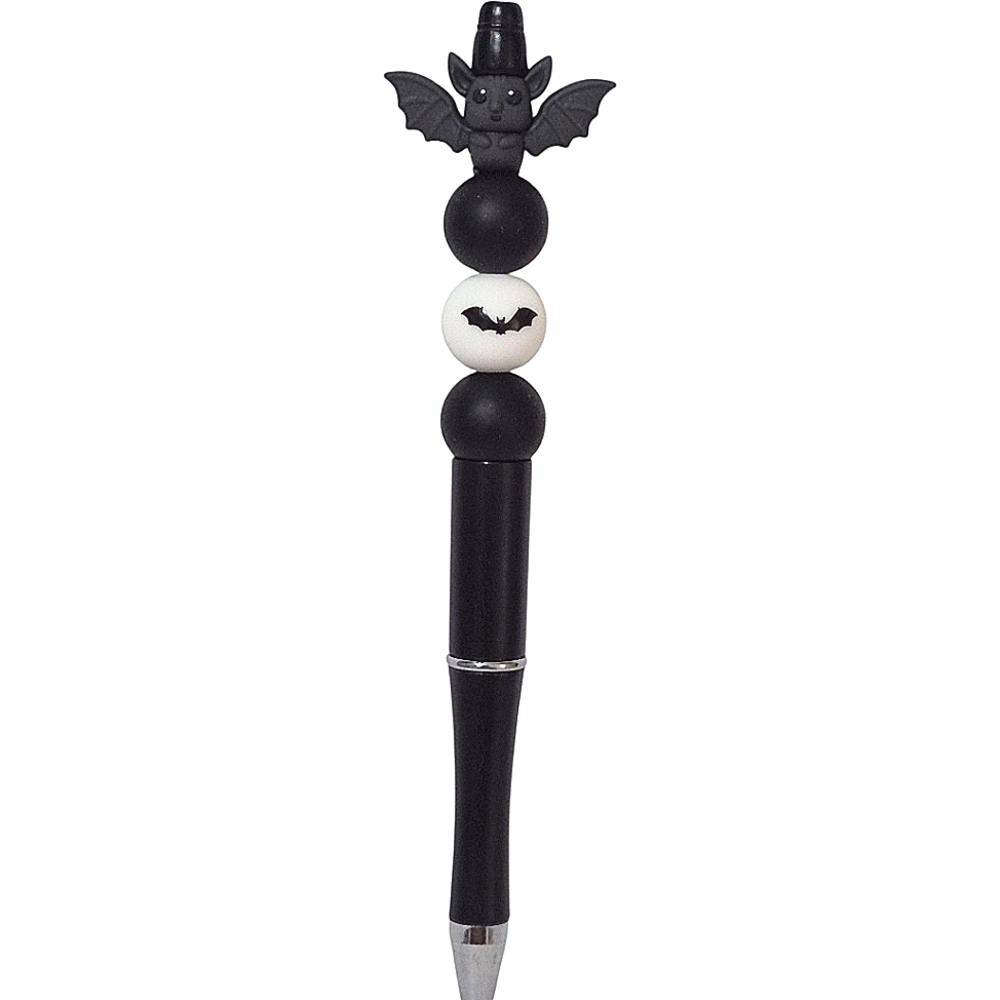 Black Ink Bat-Themed Handcrafted Pen